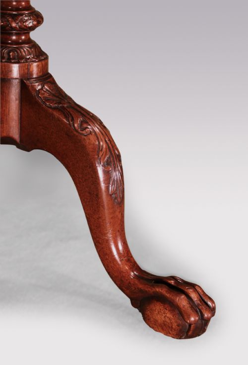 ANTIQUE GEORGE III PERIOD MAHOGANY TRIPOD TABLE - ADDITIONAL PHOTO 3
