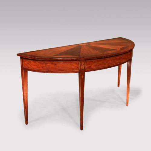 ANTIQUE GEORGE III SATINWOOD AND PADOUKWOOD CONSOLE TABLE - ADDITIONAL PHOTO 1