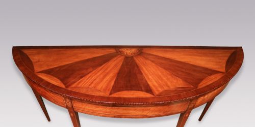 ANTIQUE GEORGE III SATINWOOD AND PADOUKWOOD CONSOLE TABLE - ADDITIONAL PHOTO 2