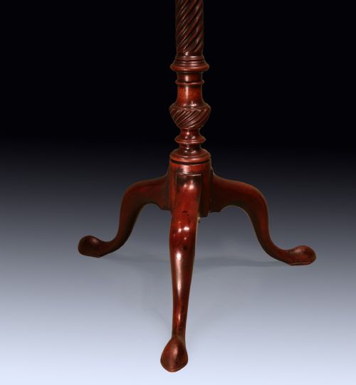 ANTIQUE GEORGE III PERIOD MAHOGANY SQUARE TOP KETTLE STAND - ADDITIONAL PHOTO 5