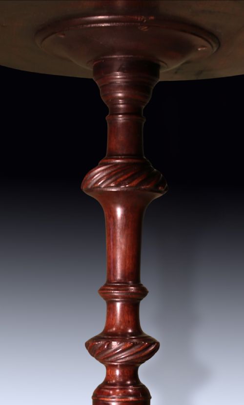 ANTIQUE GEORGE III PERIOD MAHOGANY KETTLE STAND - ADDITIONAL PHOTO 2