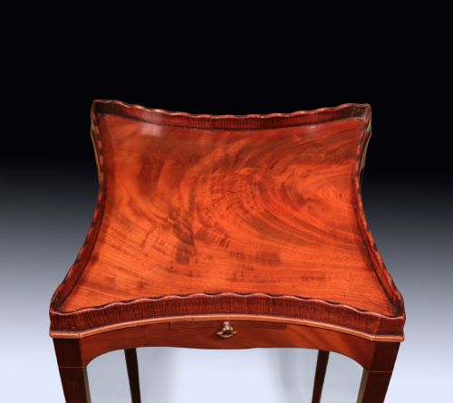 ANTIQUE SHERATON PERIOD MAHOGANY KETTLE STAND - ADDITIONAL PHOTO 3