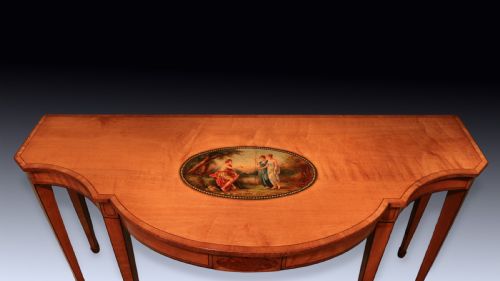 ANTIQUE SHERATON PERIOD SATINWOOD CONSOLE TABLE - ADDITIONAL PHOTO 5