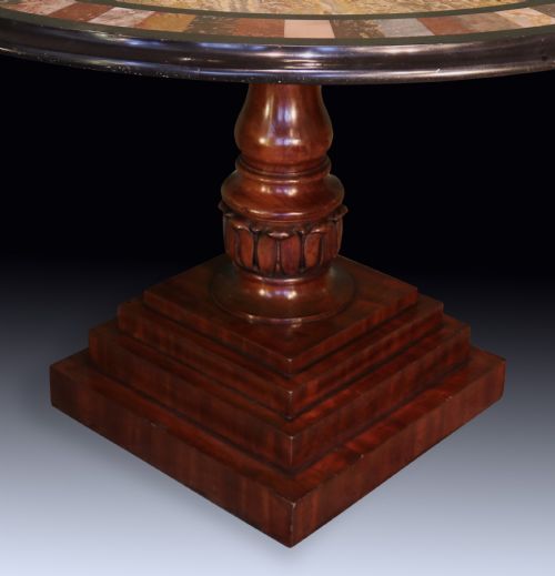 IMPORTANT SPECIMEN MARBLE TABLE BY THE WOODLEY FAMILY IN DEVON ENGLAND - ADDITIONAL PHOTO 1