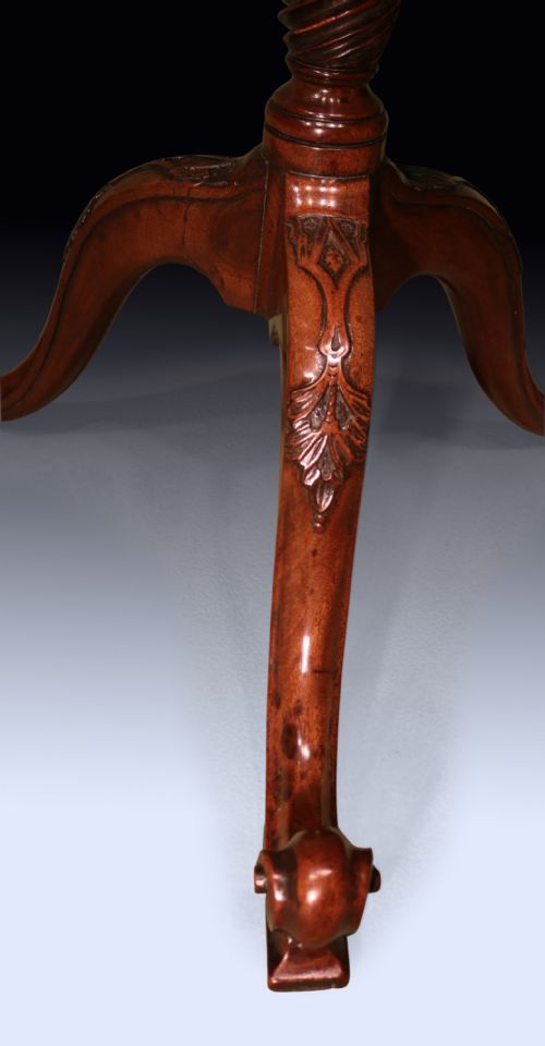 ANTIQUE CHIPPENDALE PERIOD MAHOGANY OCCASIONAL TABLE - ADDITIONAL PHOTO 5