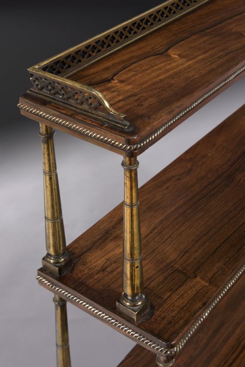 PAIR OF 19TH CENTURY REGENCY PERIOD ROSEWOOD OPEN BOOKSHELVES - ADDITIONAL PHOTO 2