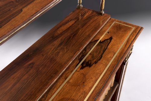 PAIR OF 19TH CENTURY REGENCY PERIOD ROSEWOOD OPEN BOOKSHELVES - ADDITIONAL PHOTO 3