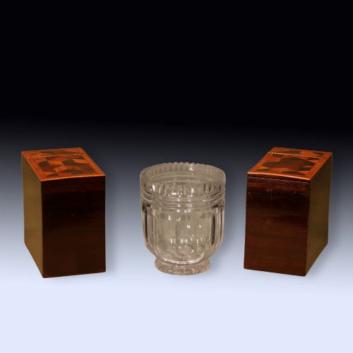 ANTIQUE REGENCY PERIOD PARQUETRY TEA CADDY - ADDITIONAL PHOTO 4