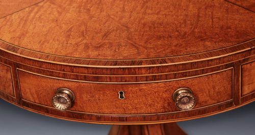 ANTIQUE GEORGE III PERIOD MAHOGANY DRUM TABLE - ADDITIONAL PHOTO 2