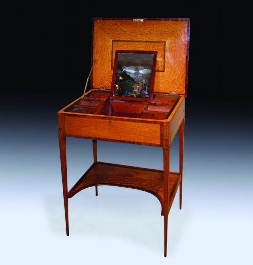 ANTIQUE SHERATON PERIOD SATINWOOD OCCASIONAL TABLE OR DRESSING TABLE - ADDITIONAL PHOTO 2