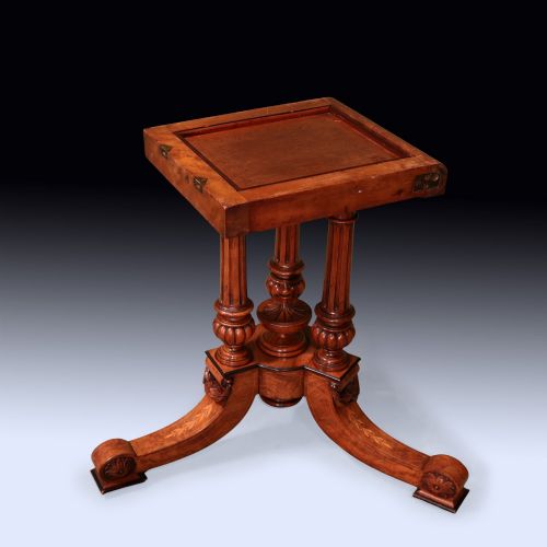 ANTIQUE MID 19TH CENTURY BURR WALNUT CENTRE TABLE - ADDITIONAL PHOTO 7