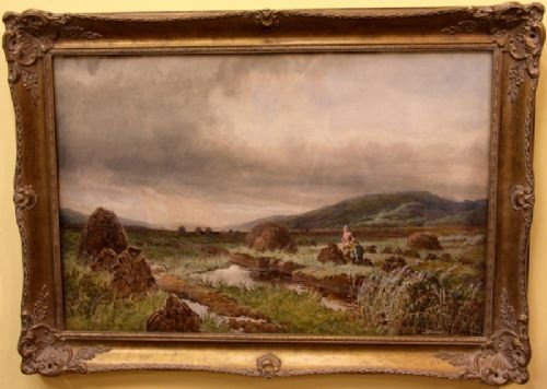 A Watercolour of Stacking Peat, Arthog Moor