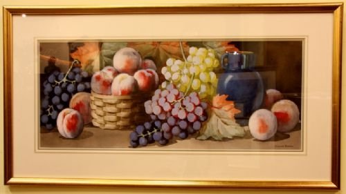 A Watercolour Still Life of Fruit