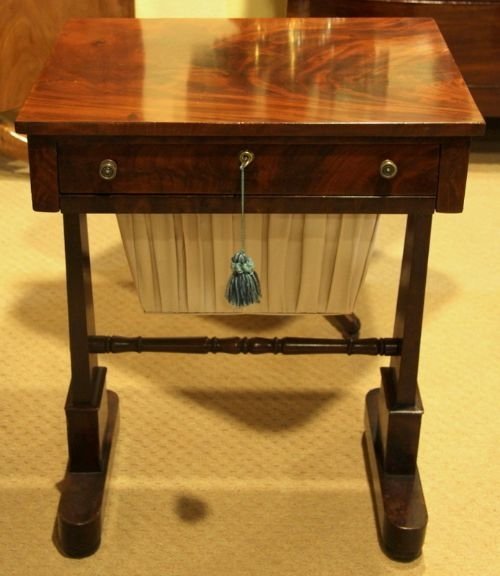 A Regency Mahogany Workbox