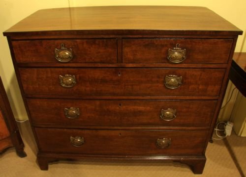 An Early 19th Century Mahogany Chest of Drawers with Original Unusual Handles