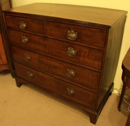 fig 1. An Early 19th Century Mahogany Chest of Drawers with Original Unusual Handles