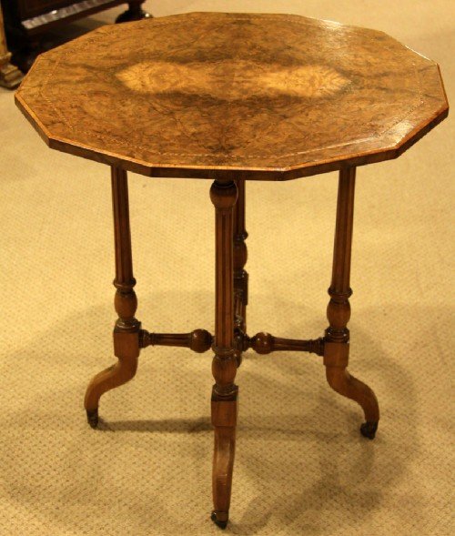 A Victorian Burr Walnut Occasional Table Circa 1860
