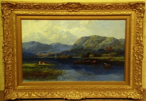 An Oil of Rydal Lake Westmoreland – Edwin Taylor Rbsa Dated 1871