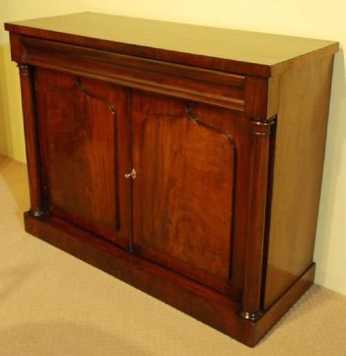 fig 1. A Victorian Mahogany Chiffonier with Flame Mahogany Panels
