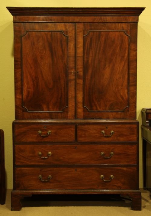 An 18th Century Mahogany Linen Press.