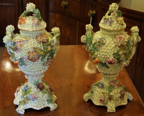 A Pair of 19th Ccentury Continental Porcelain Vases