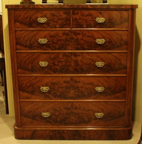 A Mahogany Chest of Drawers with Original Lining Paper