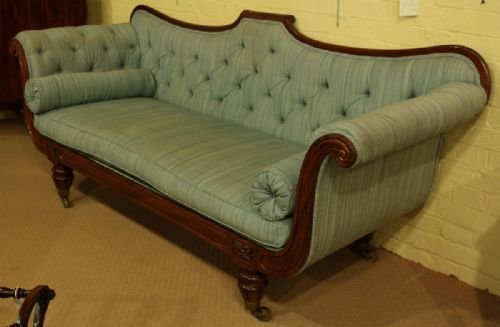 A Mahogany Regency Scroll-end Sofa