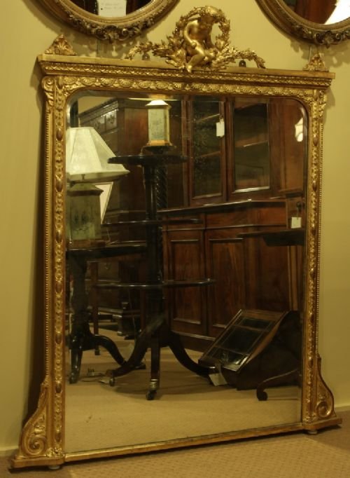 A Victorian Gilt Overmantel Mirror