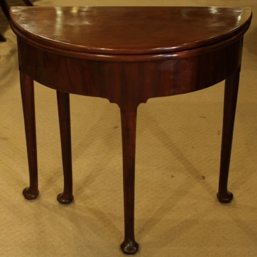 Early Georgian Mahogany Demi-lune Table