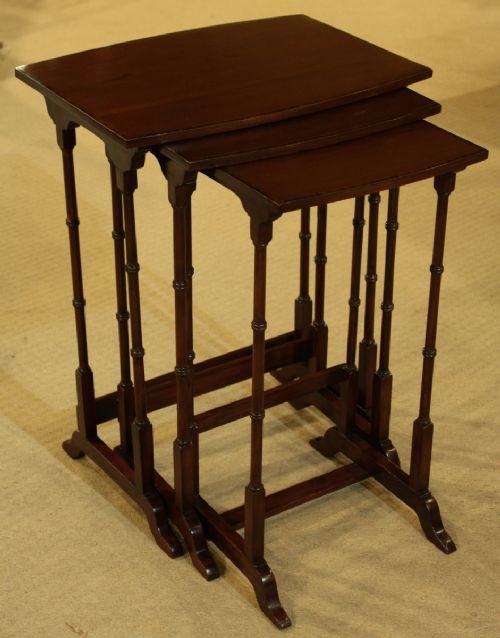 Edwardian Mahogany Inlaid Nest of Tables