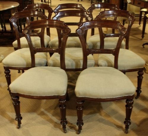 8 Mahogany Victorian Dining Chairs