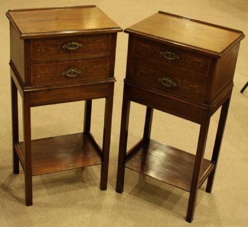Pair of Mahogany Lamp Tables