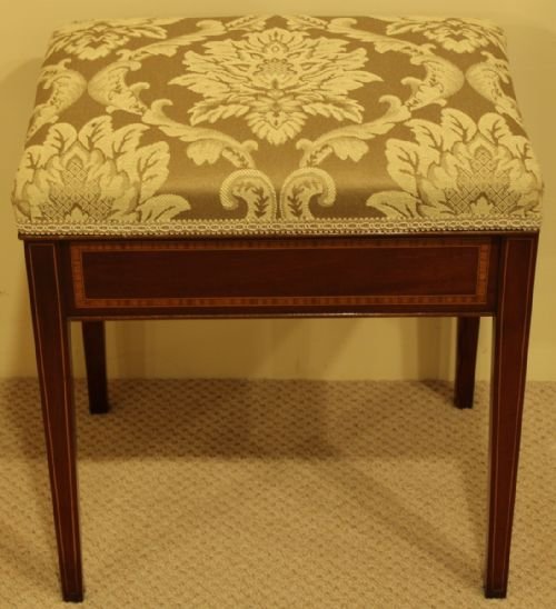 Edwardian Inlaid Piano Stool