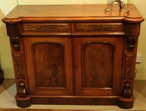Victorian Chiffonier with Flame Mahogany Panels