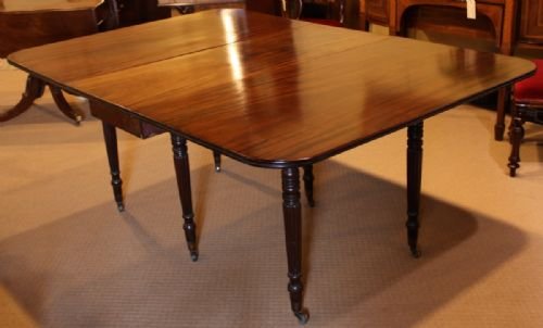 Regency Mahogany Drop-leaf 8 Seater Dining Table