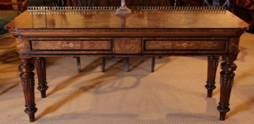 Burr Walnut Serving Table Attributed to Gillows of Lancaster