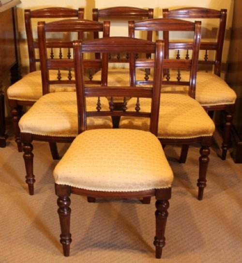 Six Edwardian Dining Chairs in Mahogany