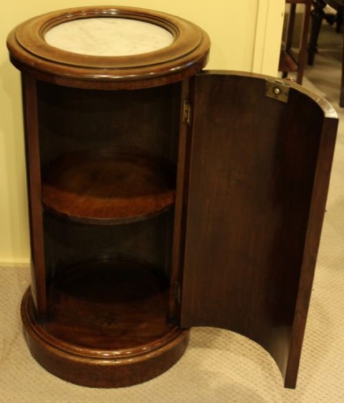 fig 1. Victorian burr walnut pot cupboard