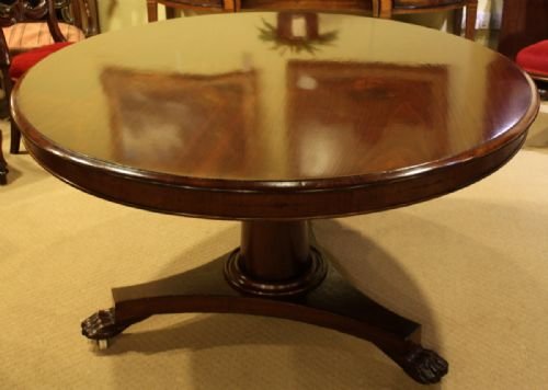 Victorian Mahogany 6 Seater Circular Tilt Top Dining Table