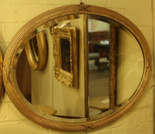 Edwardian Oval Adam Style Mirror