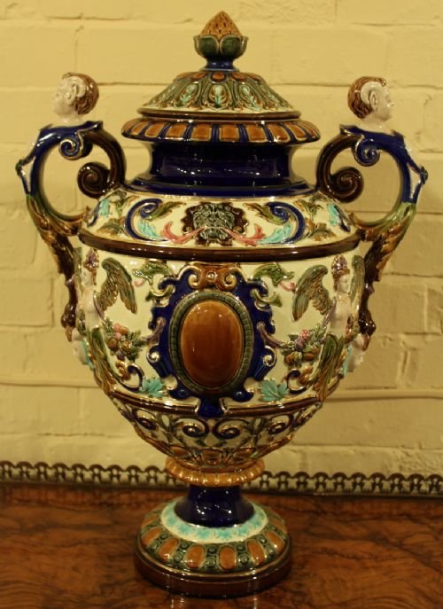 A Stunning 19th Century Royal Copenhagen Majolica Vase