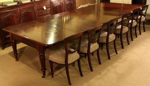 A Large Mahogany Victorian Dining Table