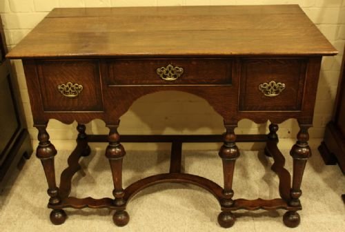 19th Century William & Mary Style Oak Lowboy