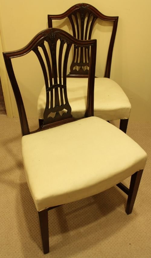 A Pair of Early 19th Century Chairs in Hepplewhite Style
