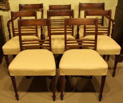 A Set of Eight Regency Dining Chairs