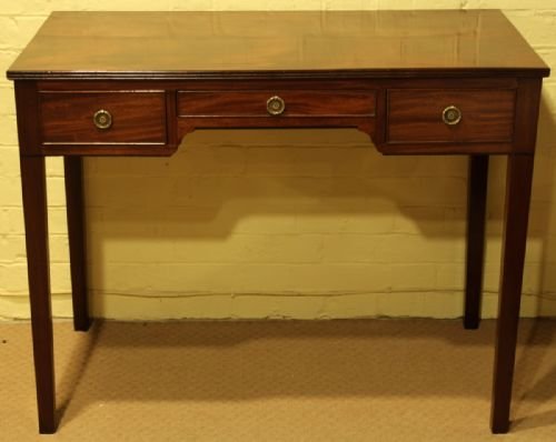 Regency Mahogany Three Drawer Writing Table