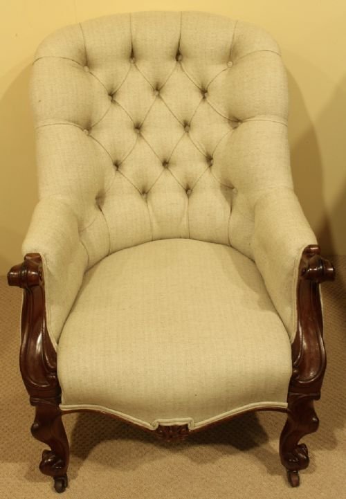 A Victorian Upholstered Occasional Chair