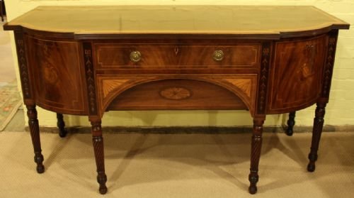 George III Bowfronted Mahogany Sideboard