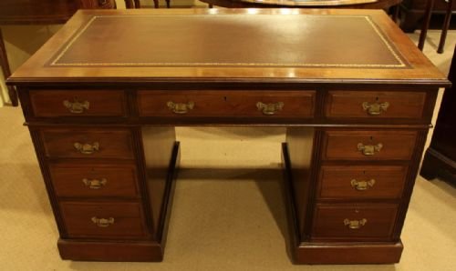 19th Century Walnut Pedestal Desk