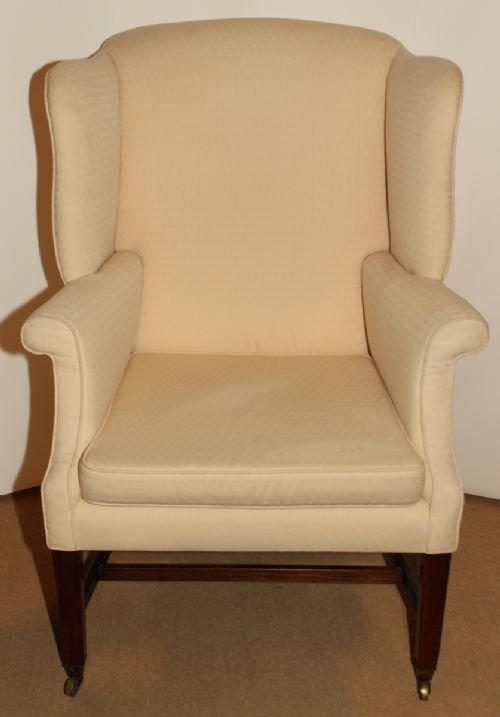 George III Mahogany Wing Chair